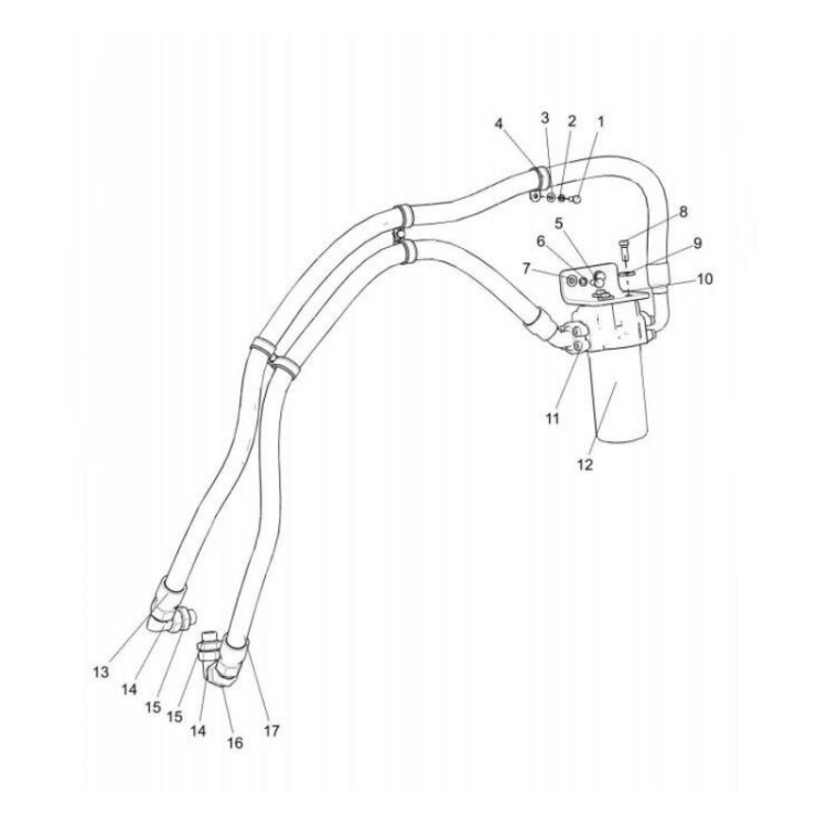 805046507 xcmg gr2605 motor grader bolt