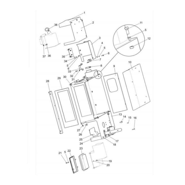 380906540 xcmg gr2605 motor grader external air filter