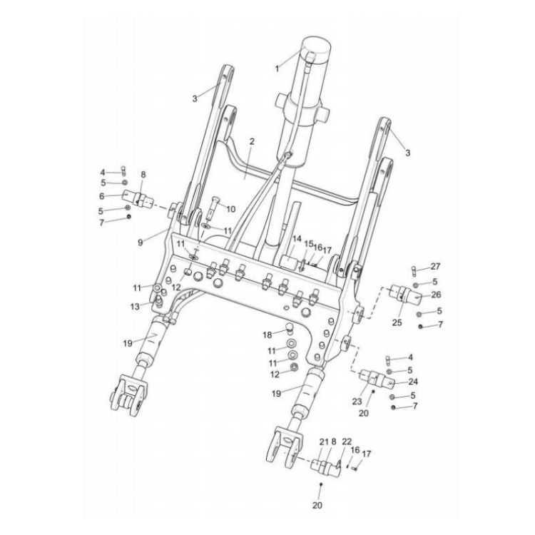 382300120 xcmg gr2605 motor grader axle