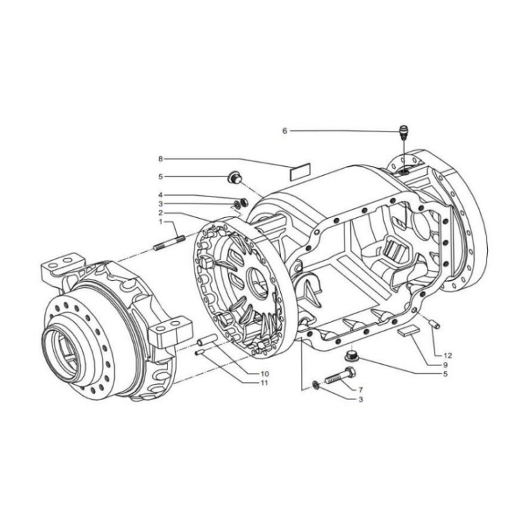 72632 xcmg gr2605 motor grader double end stud