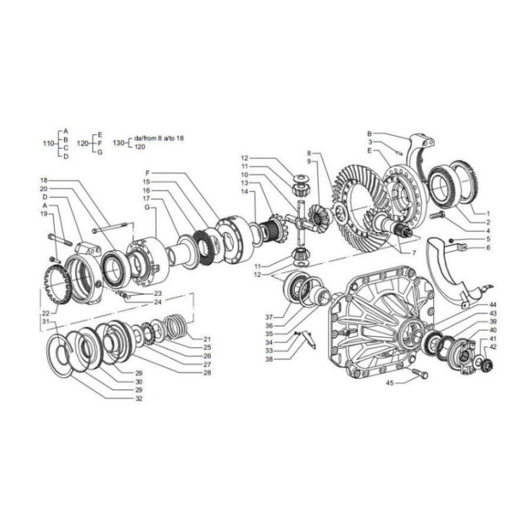 3327693 xcmg gr2605 motor grader adjusting nut