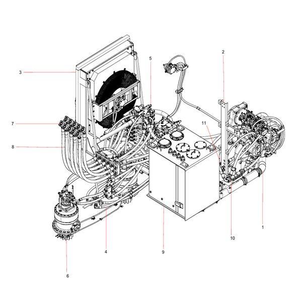 SSY009114936 Cooling Pipeline Sany SY1350C1C3KH Tracked hydraulic excavator spare parts