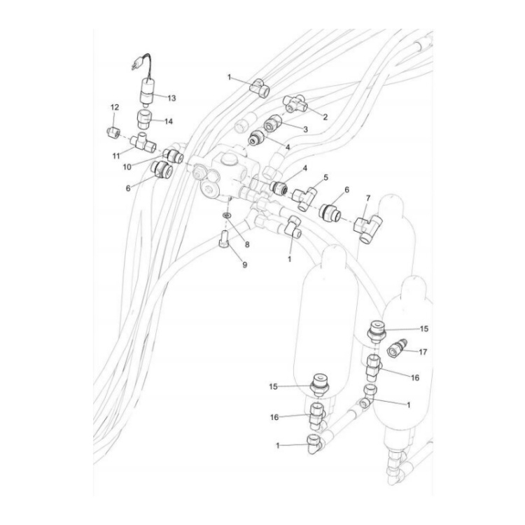 803078016 xcmg gr2605 motor grader accumulator pressure switch