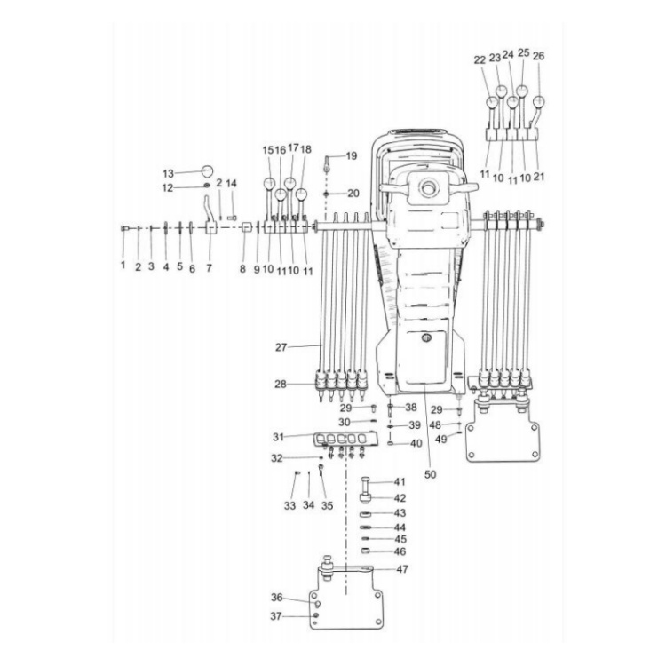 380603079 xcmg gr2605 motor grader multi way valve mounting plate