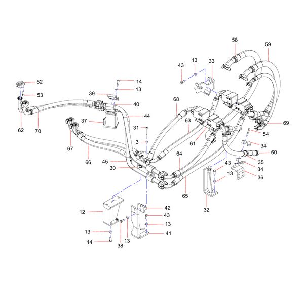 Pump chamber piping Sany SY1350C1C3KH Tracked hydraulic excavator spare parts