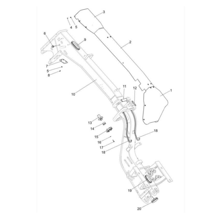 380901043 xcmg gr2605 motor grader rubber sleeve