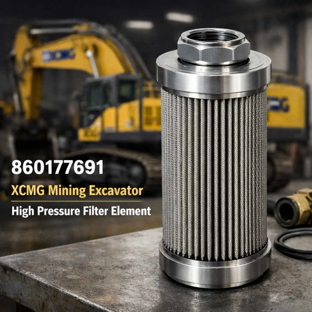 860177691 xcmg mining excavator high pressure filter element heavy equipment filters