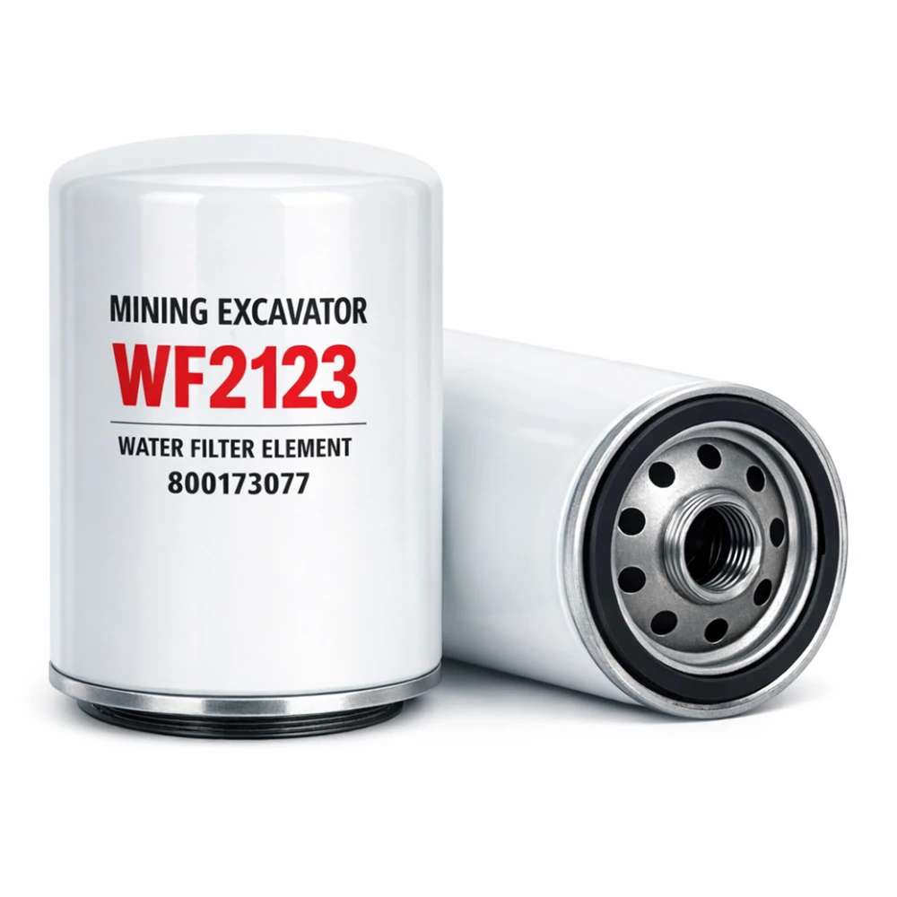 WF2123 water filter element for heavy equipment filters, front view