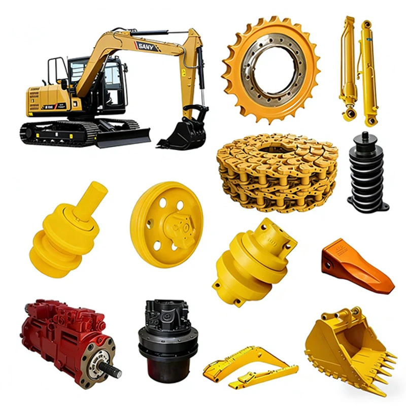 High-quality Sany excavator spare parts China supplier white background professional product photography