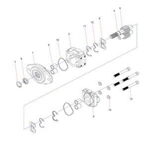 150103150024A External gear pump Sany SY1350C1C3KH Tracked hydraulic excavator spare parts