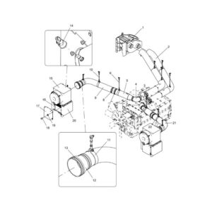 330107501 Intake and exhaust assembly XCMG XDE130 Electric driving dump truck spare parts