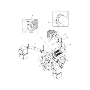 330107501 Intake and exhaust assembly XCMG XDE130 Electric driving dump truck spare parts