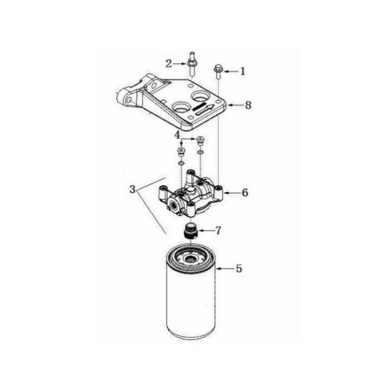 c4989106 xcmg gr2605 motor grader fuel filter