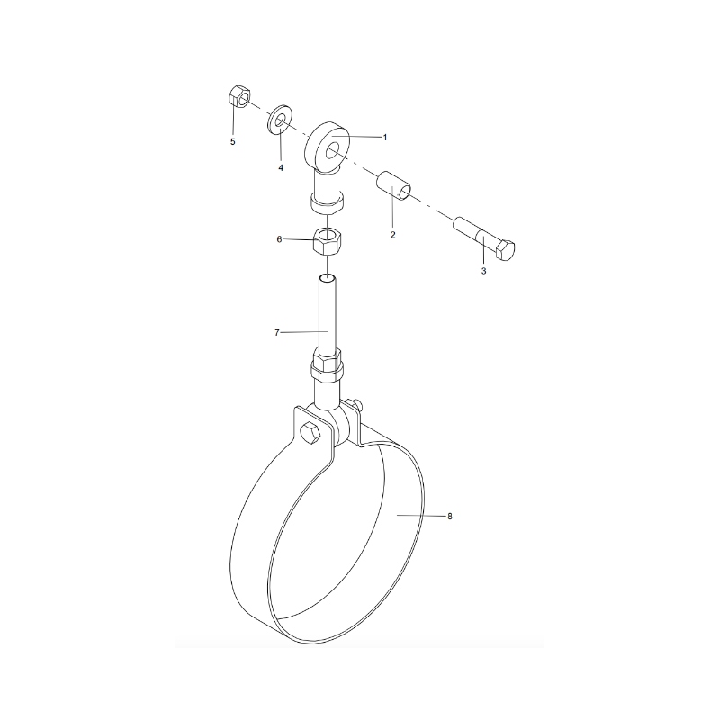 330103884 Intake/Exhaust Bracket Assembly XCMG XDE130 Electric driving dump truck spare parts
