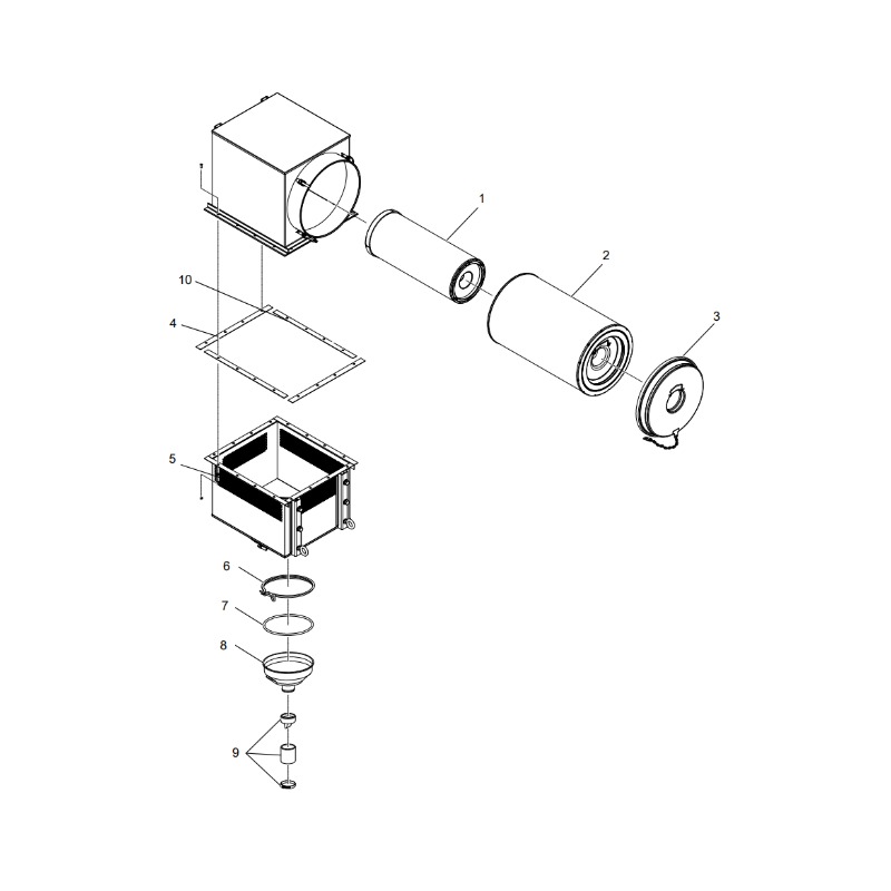 803419547 Special Desert Air Filter Assembly XCMG XDE130 Electric driving dump truck spare parts