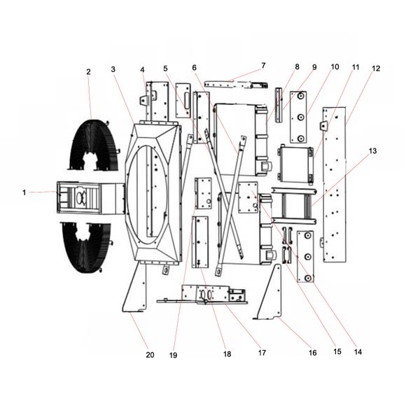 151601010069A Air-cooled radiator Sany SY1350C1C3KH Tracked hydraulic excavator spare parts