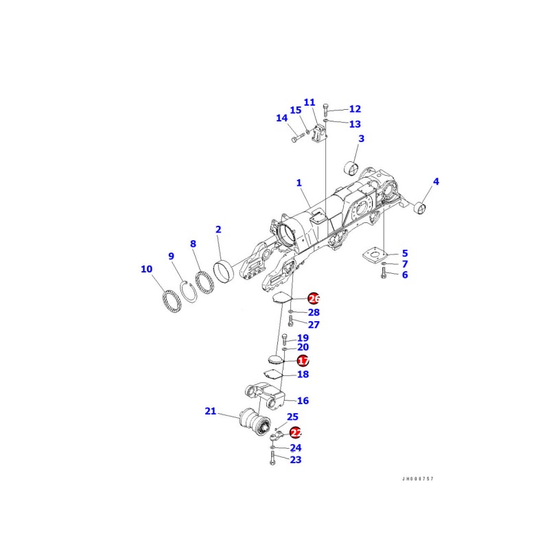 195-30-62141 cap Komatsu D375 bulldozer spare parts
