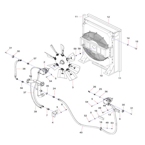 SSY009114936 Cooling Pipeline Sany SY1350C1C3KH Tracked hydraulic excavator spare parts