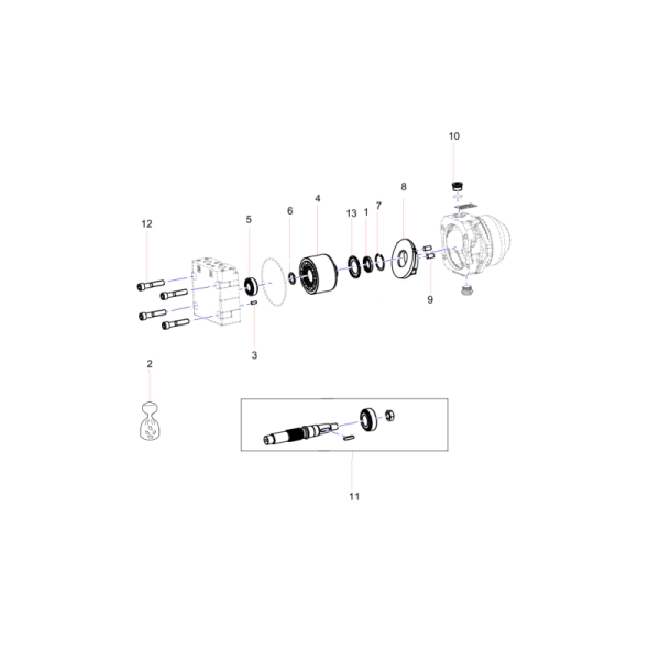 150201020088B Axial Piston Motor Sany SY1350C1C3KH Tracked hydraulic excavator spare parts