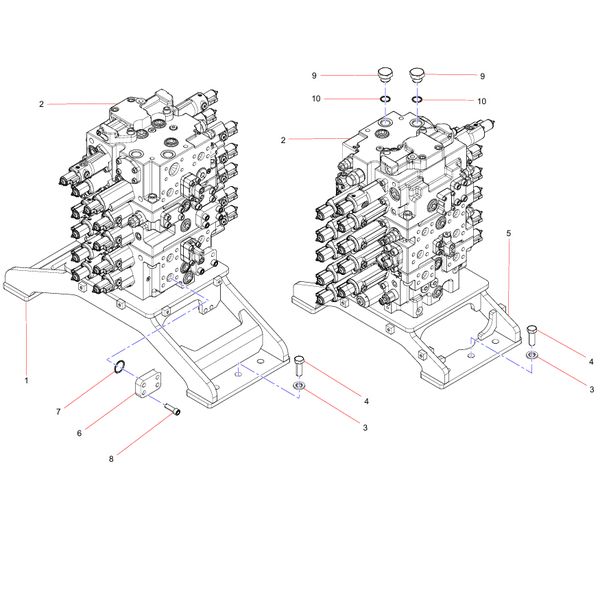 SSY008053786 Main Valve Frame Sany SY1350C1C3KH Tracked hydraulic excavator spare parts