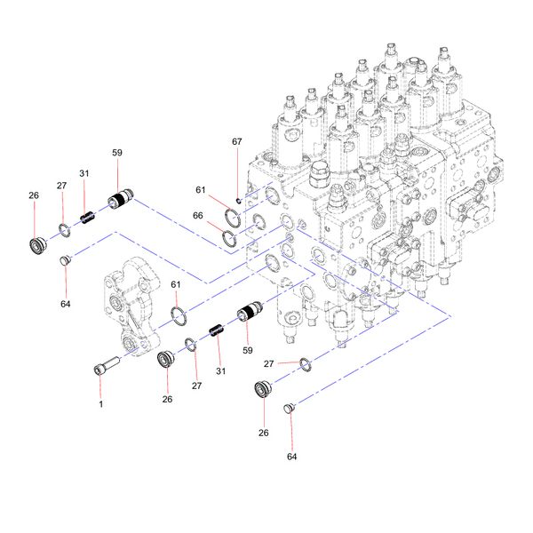 60357914 Check Valve Sany SY1350C1C3KH Tracked hydraulic excavator spare parts