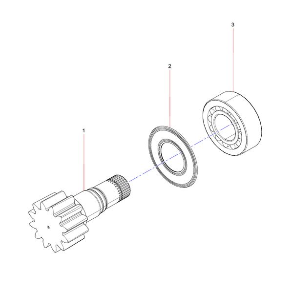 JSJ009027171 Output gear shaft Sany SY1350C1C3KH Tracked hydraulic excavator spare parts