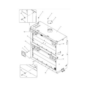 330106284 Water tank cover assembly XCMG XDE130 Electric driving dump truck spare parts