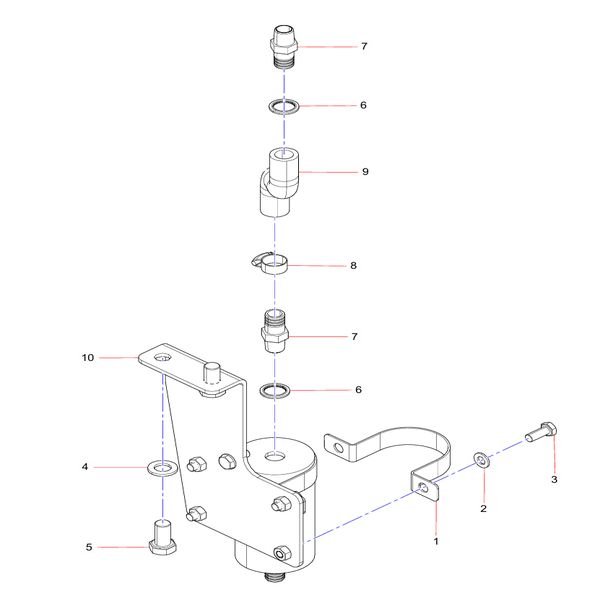 SSY009693982 Expansion Tank Fixing Clamp Sany SY1350C1C3KH Tracked hydraulic excavator spare parts