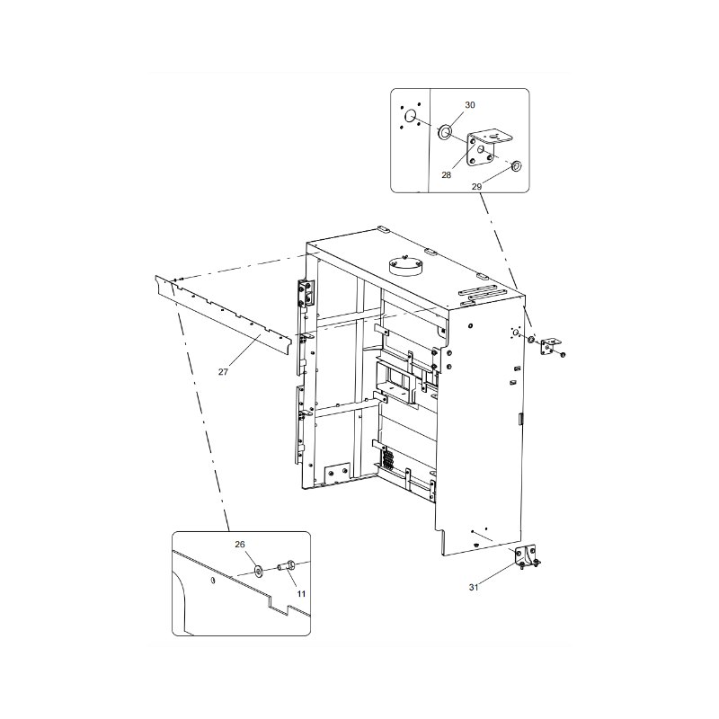330106284 Water tank cover assembly XCMG XDE130 Electric driving dump truck spare parts