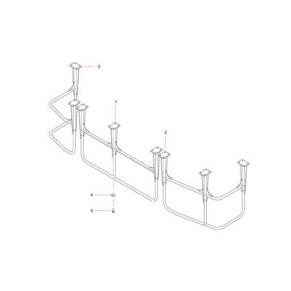 SSY007424182 Counterweight Upper Guardrail Sany SY1350C1C3KH Tracked hydraulic excavator spare parts