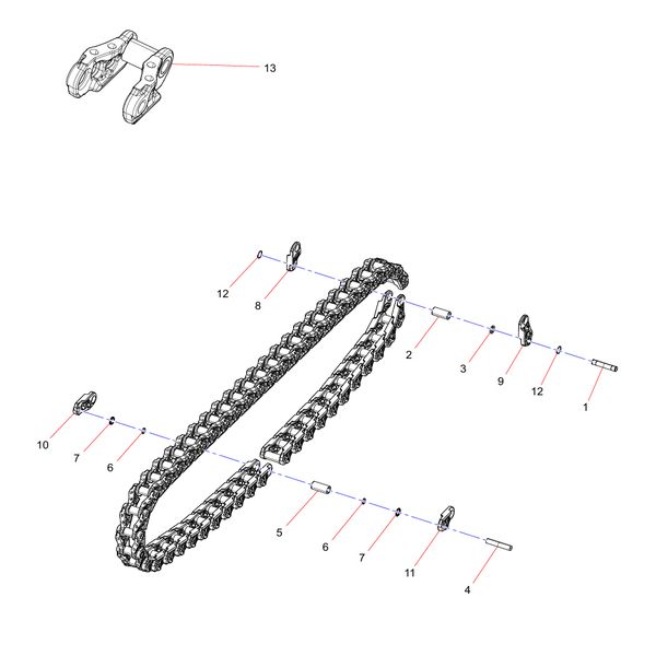 SSY005259885 Main pin Sany SY1350C1C3KH Tracked hydraulic excavator spare parts