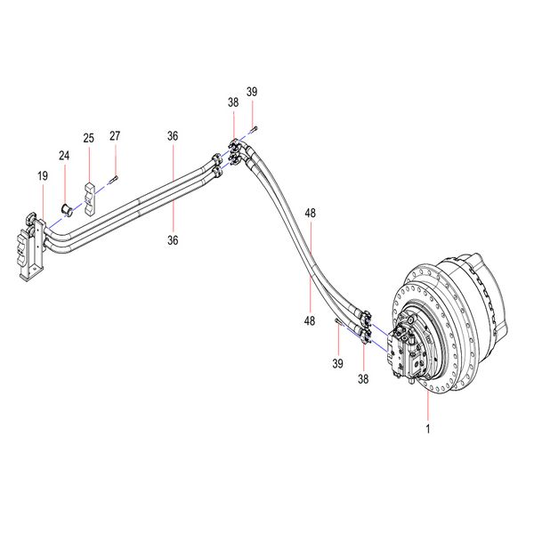 A820606020470 φ34 rubber pad Sany SY1350C1C3KH Tracked hydraulic excavator spare parts