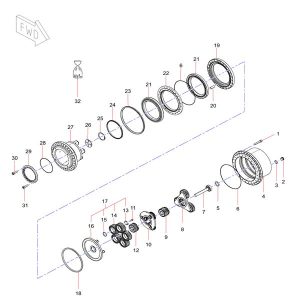 130104000256A004 End Cap Assembly Sany SY1350C1C3KH Tracked hydraulic excavator spare parts