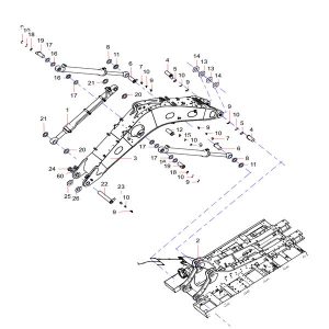 SSY008161870 Working device assembly Sany SY1350C1C3KH Tracked hydraulic excavator spare parts