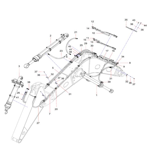 151010260163A Hose Assembly Sany SY1350C1C3KH Tracked hydraulic excavator spare parts