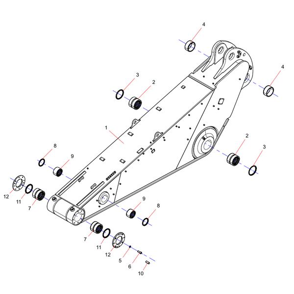 SSY009581788 Stick Assembly Sany SY1350C1C3KH Tracked hydraulic excavator spare parts