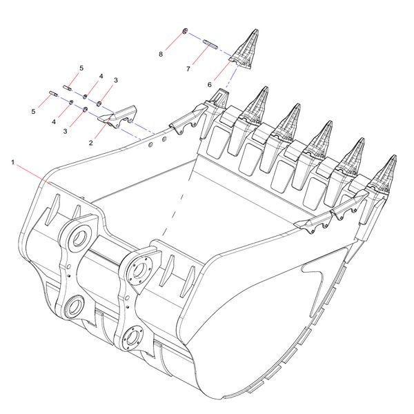 SSY010167808 Bucket Body Sany SY1350C1C3KH Tracked hydraulic excavator spare parts
