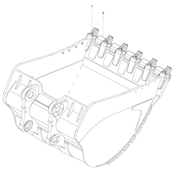 132705040233A Tooth Seat Sany SY1350C1C3KH Tracked hydraulic excavator spare parts