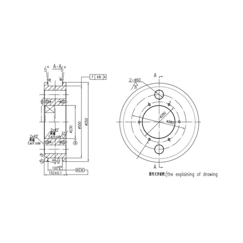 TWF1-500x75 Wheel ZPMC Port Machinery spare parts