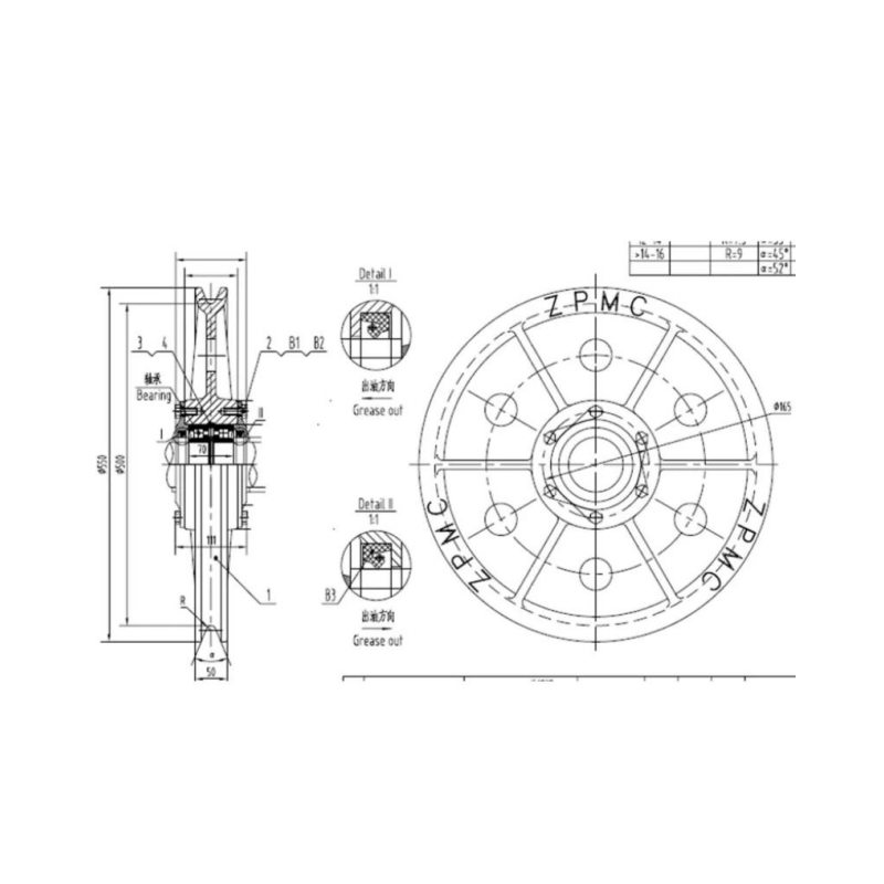 ZCHL500-Ab Sheave ZPMC Port Machinery spare parts