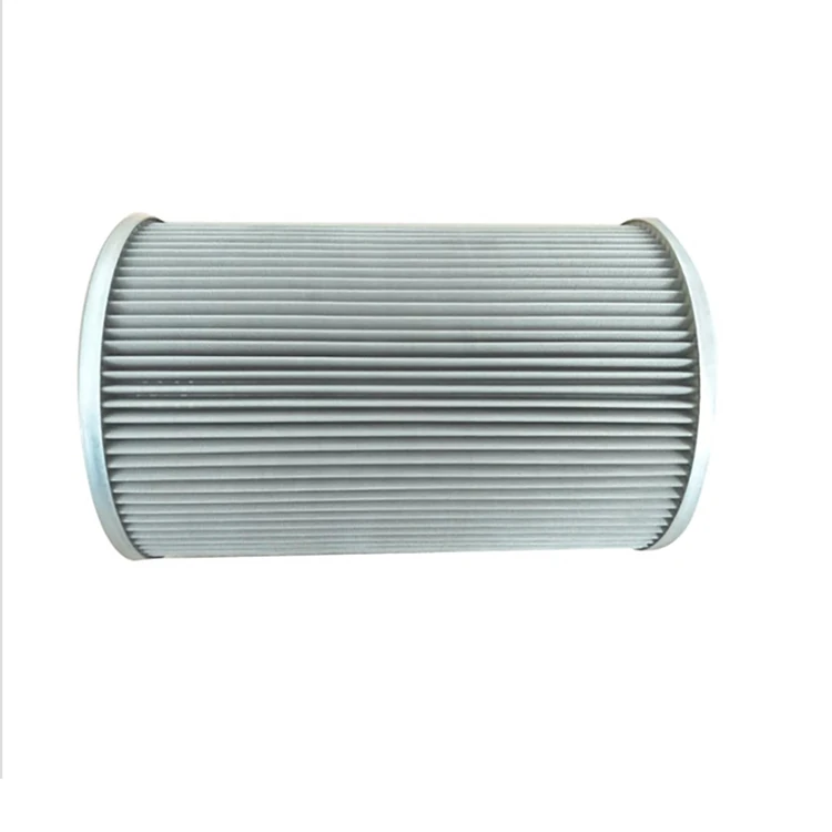 Horizontal side view of XCMG 803436460 heavy equipment filters for mining excavators featuring high-precision pleated media banner