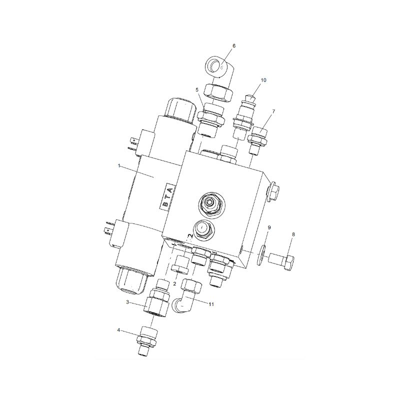 330104350 Ladder Valve Component XCMG XDE130 Electric driving dump truck spare parts