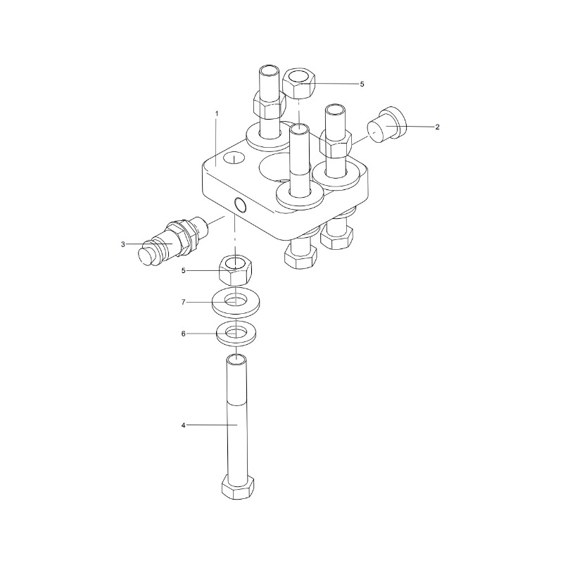 330105642 Flange Subplate Component XCMG XDE130 Electric driving dump truck spare parts