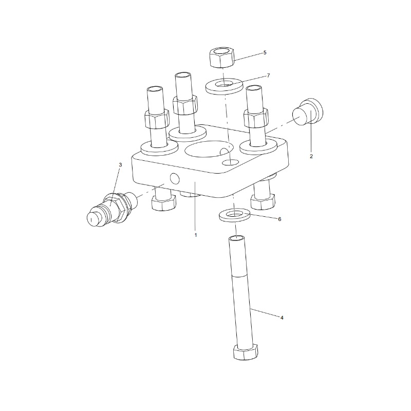 330105641 Flange Subplate Component XCMG XDE130 Electric driving dump truck spare parts