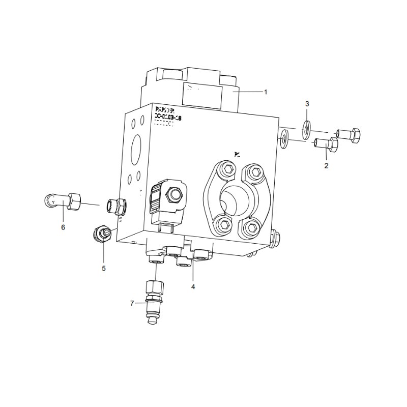 330104360 Cooling Valve Component XCMG XDE130 Electric driving dump truck spare parts