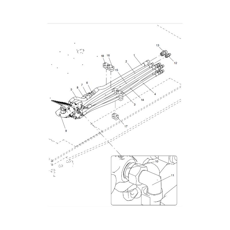 330106729 Driver's Cab Pipe Laying XCMG XDE130 Electric driving dump truck spare parts