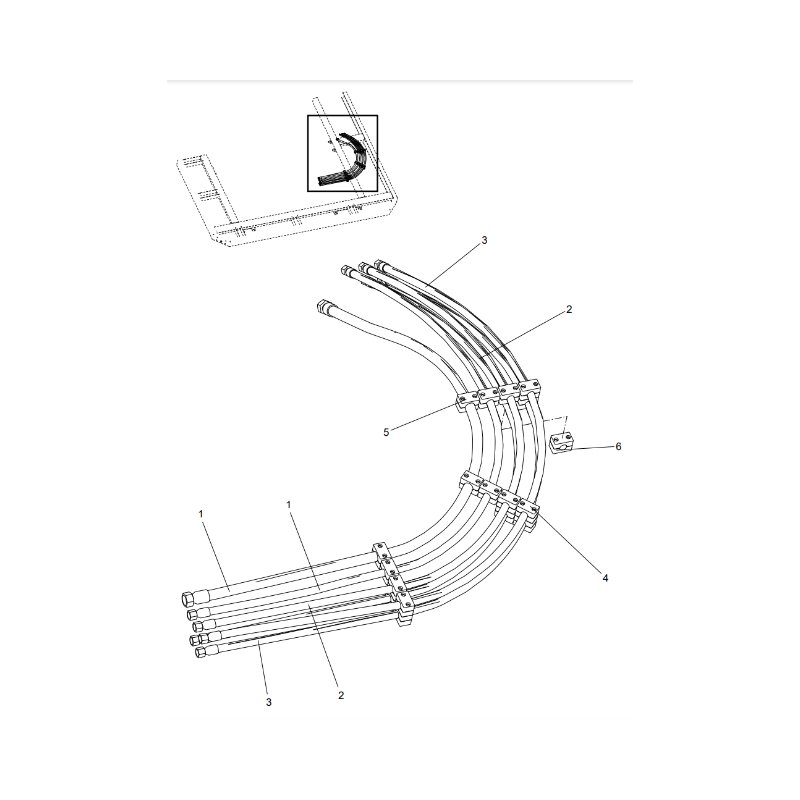330104594 Deck Piping XCMG XDE130 Electric driving dump truck spare parts