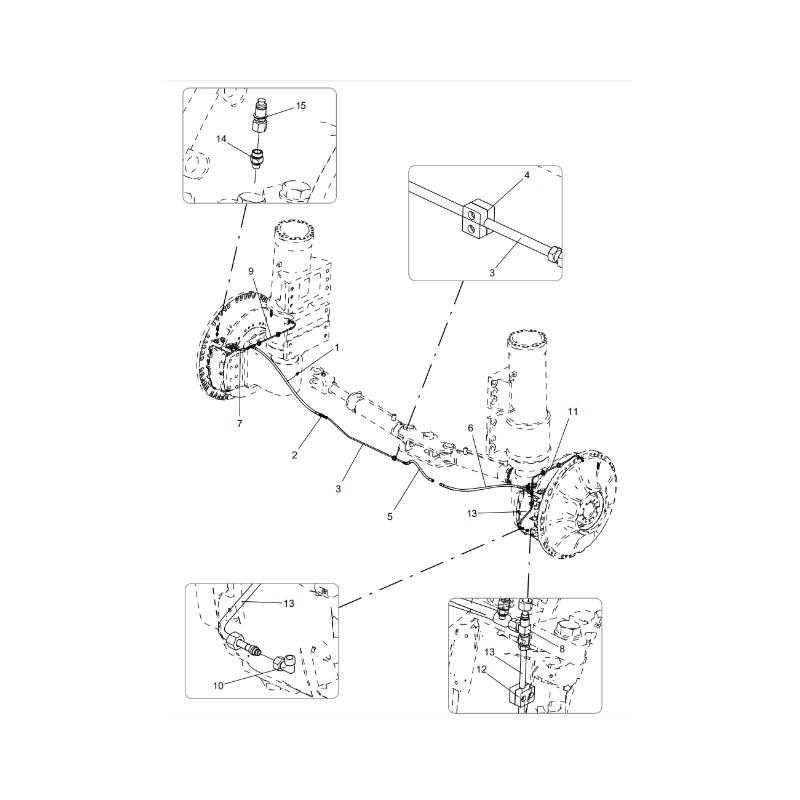 330104596 Front-Axle Brake Piping XCMG XDE130 Electric driving dump truck spare parts