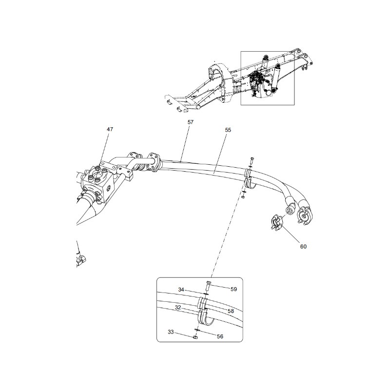 330106370 Lifting System Piping XCMG XDE130 Electric driving dump truck spare parts