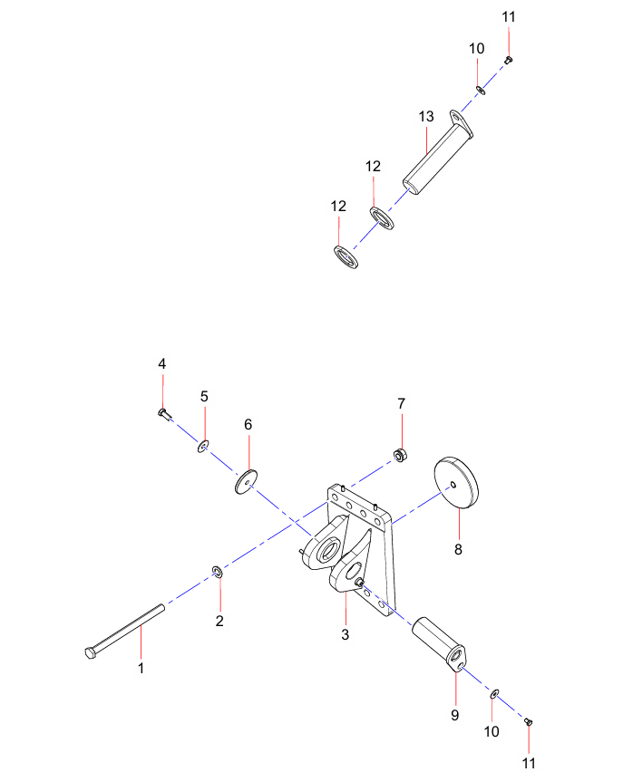 ODT005912090 Axis Pin Ass Sany SAT40C Articulated Dump Truck spare parts